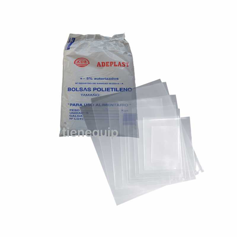 Bolsa plastico 20x35 1 kg transparente 250 unidades aproxi