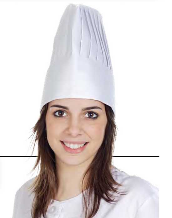 Gorro TST tela cocinero Chef blanco ajustable talla unica 10 uds – Tienequip